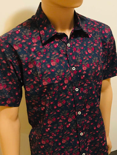 Red Floral Short Sleeve